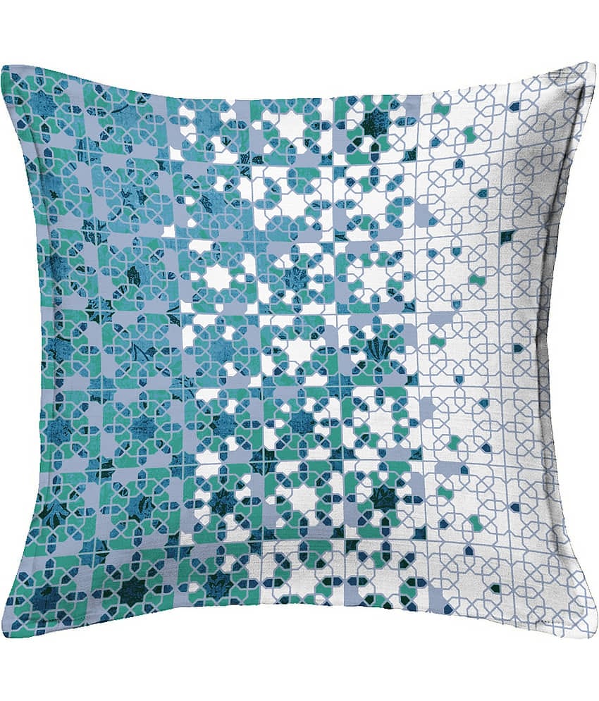 Houzzcode - Water Repellent Sky Blue Polyester Pillow Covers 40x40x3 ( Pack of 1 )