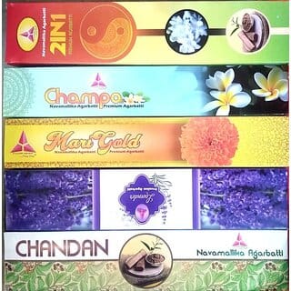 Navamallika Agarbatti Super Value Monthly Pack Multifragnance (20, Set Of 12)