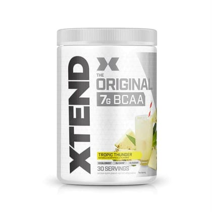 Xtend Original BCAA Powder (Tropic Thunder) - Sugar Free Workout Muscle Recovery Drink with 7g BCAA, |