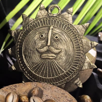 Dhokra Crafted Sun God Mask