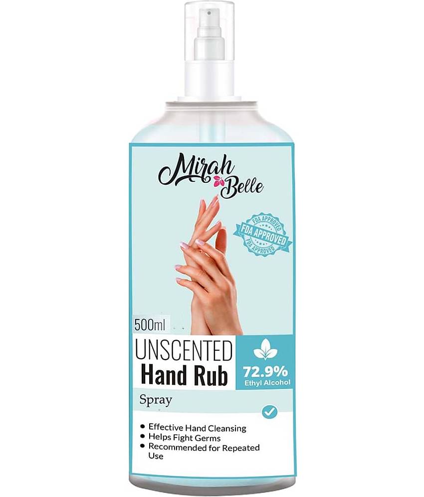 Mirah Belle Unscented - Hand Rub Sanitizer Spray Sanitizers 500 mL Pack of 1