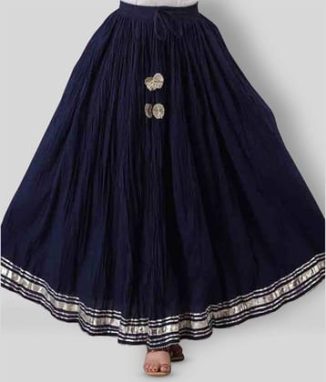 FABRR - Navy Blue Cotton Women's A-Line Skirt ( Pack of 1 )