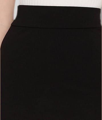 R L F - Black Cotton Blend Women's Straight Skirt ( Pack of 1 )