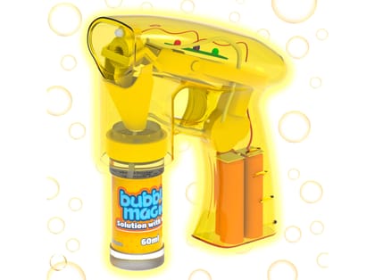 Bubble Magic Light Up Electronic Bubble Blaster - Yellow