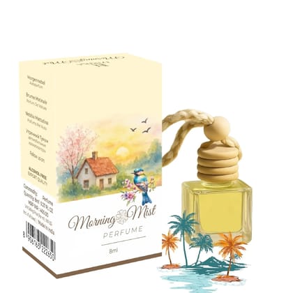 Morning Mist Car Freshener Aroma Oil Morning Mist Hanging Car Perfume 8ML  Fresh Aqua Floral Essential Oil Car Freshener with Wooden Diffuser Cap