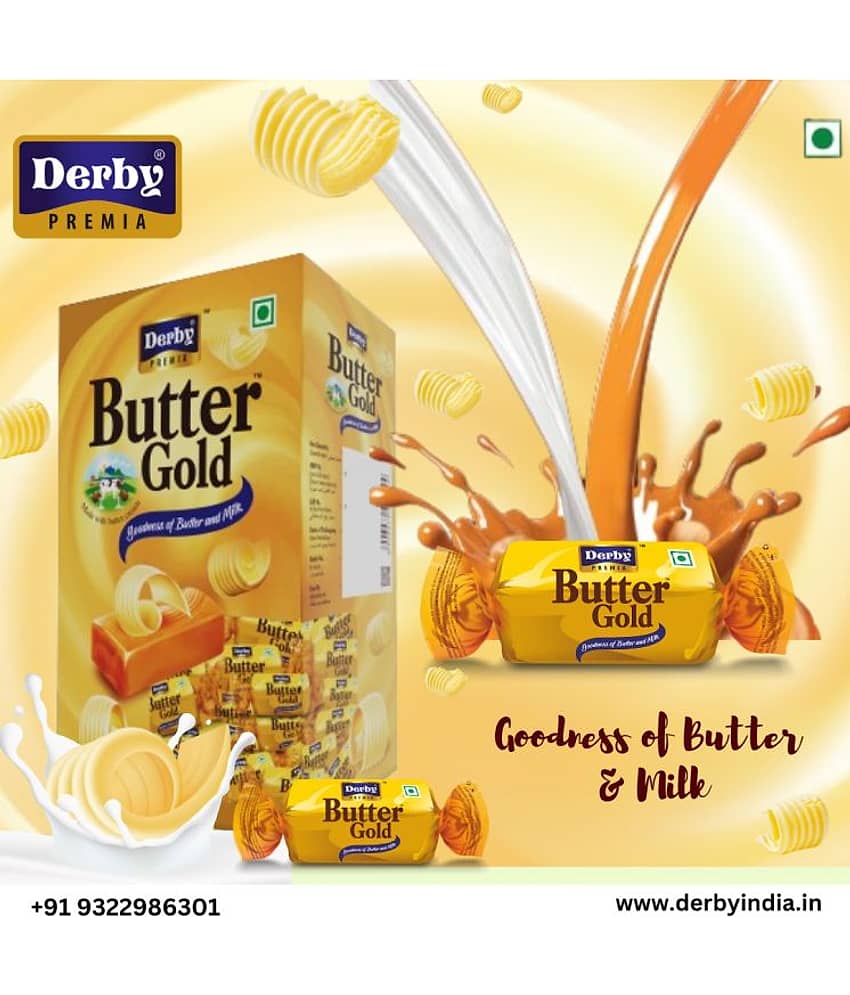 Derby BUTTER & MILK Toffees 1300 gm Pack of 2