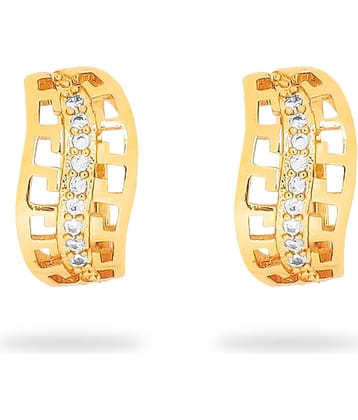 LUV FASHION Golden Huggies Earrings ( Pack of 1 )