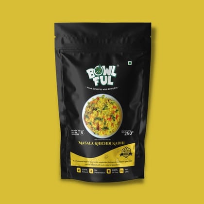 Bowlful Masala Khichdi Kadhi - 48g Net, Spiced Rice-Lentil-Veg Mix with Kadhi Bowlful Masala Khichdi Kadhi - 48g Net, Spiced Rice-Lentil-Veg Mix with Kadhi