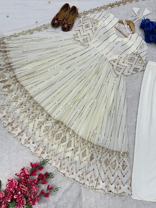 Beautiful Party Wear Gown Pent And Dupatta Beautiful Party Wear Gown Pent And Dupatta