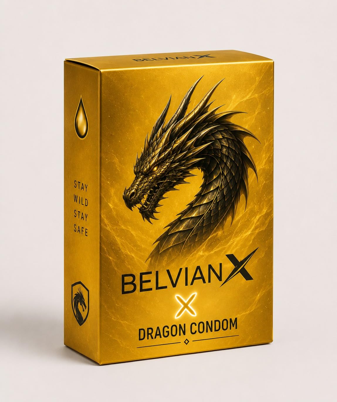 BelvianX Size Dragons Condome for Men 6 Inch – Big Size Textured Condome – Skin-Friendly – Comfortable Fit – Single Piece