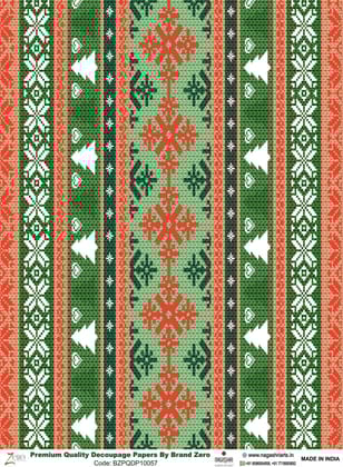 Brand Zero Premium Quality Decoupage Paper Pack of Two - Design Code: BZPQDP10057