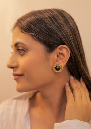 Stellar Edge Studs-STAINLESS STEEL / BLACK