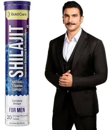 Bold Care Shilajit Effervescent Tablets for Stamina Support - 20 Effervescent Tablets, Pack of 1