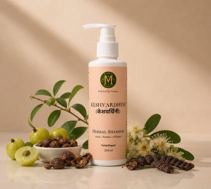 Ayurvedic Herbal Shampoo with Amla, Reetha & Shikakai - 200ML