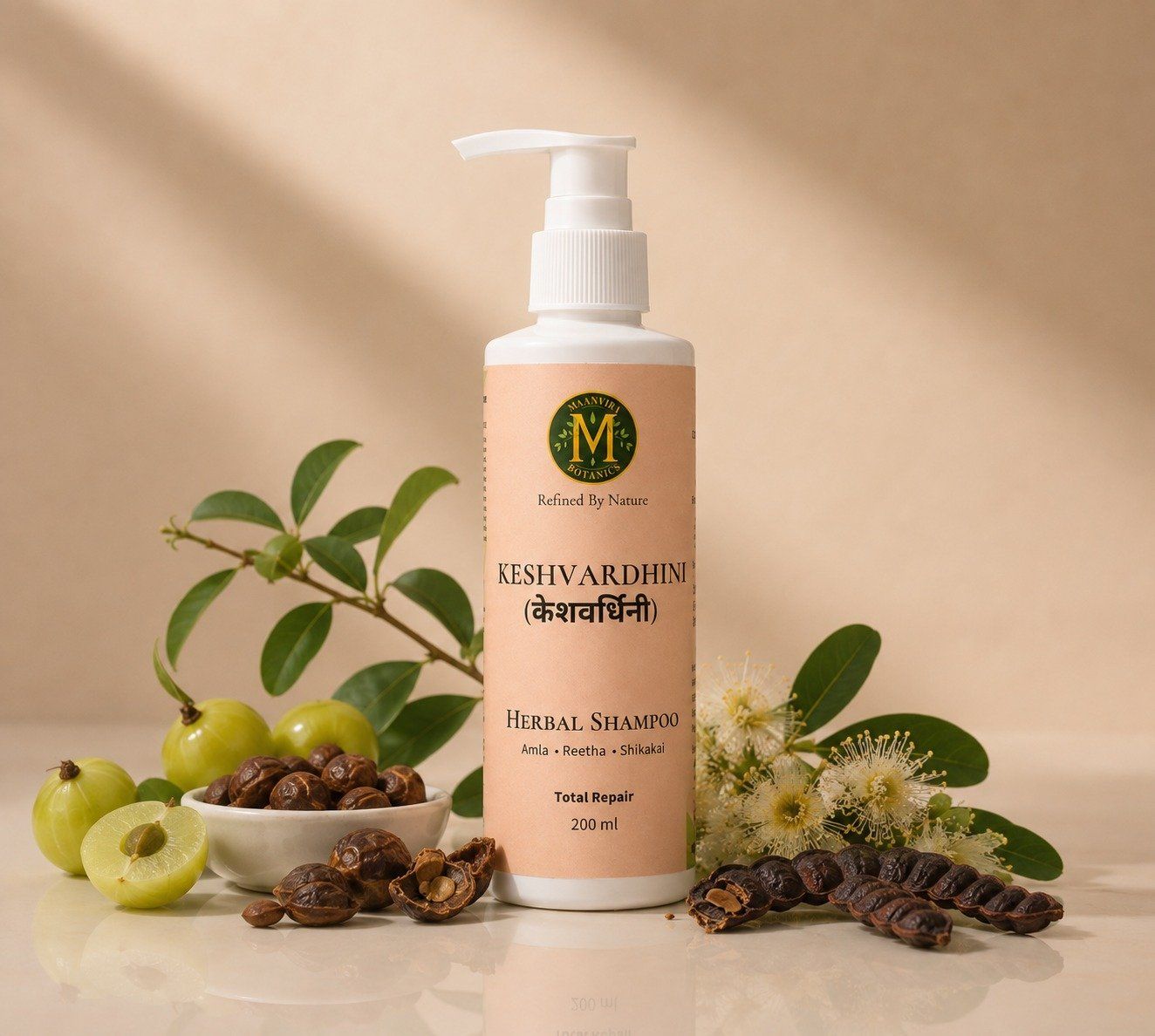 Ayurvedic Herbal Shampoo with Amla, Reetha & Shikakai - 200ML