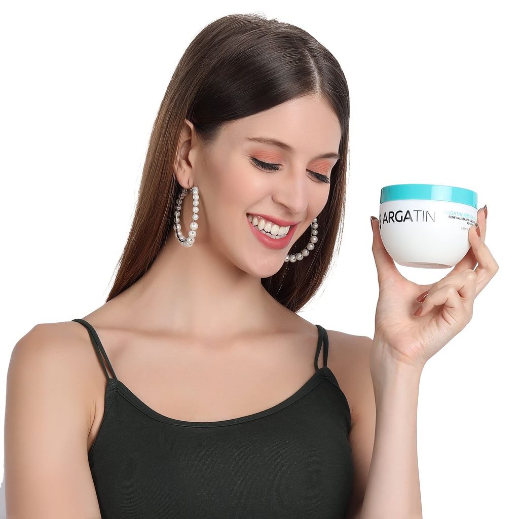 Argatin Keratin O+ Smooth Repair Hair Mask 250Ml | For Smoothening, Straightening, Hair Thickness | Nourishes Dry, Damaged & Frizzy Hair 250Ml