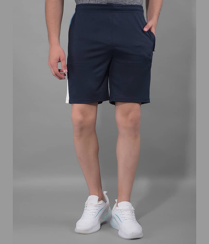 Force NXT Navy Blue Polyester Men's Gym Shorts ( Pack of 1 )