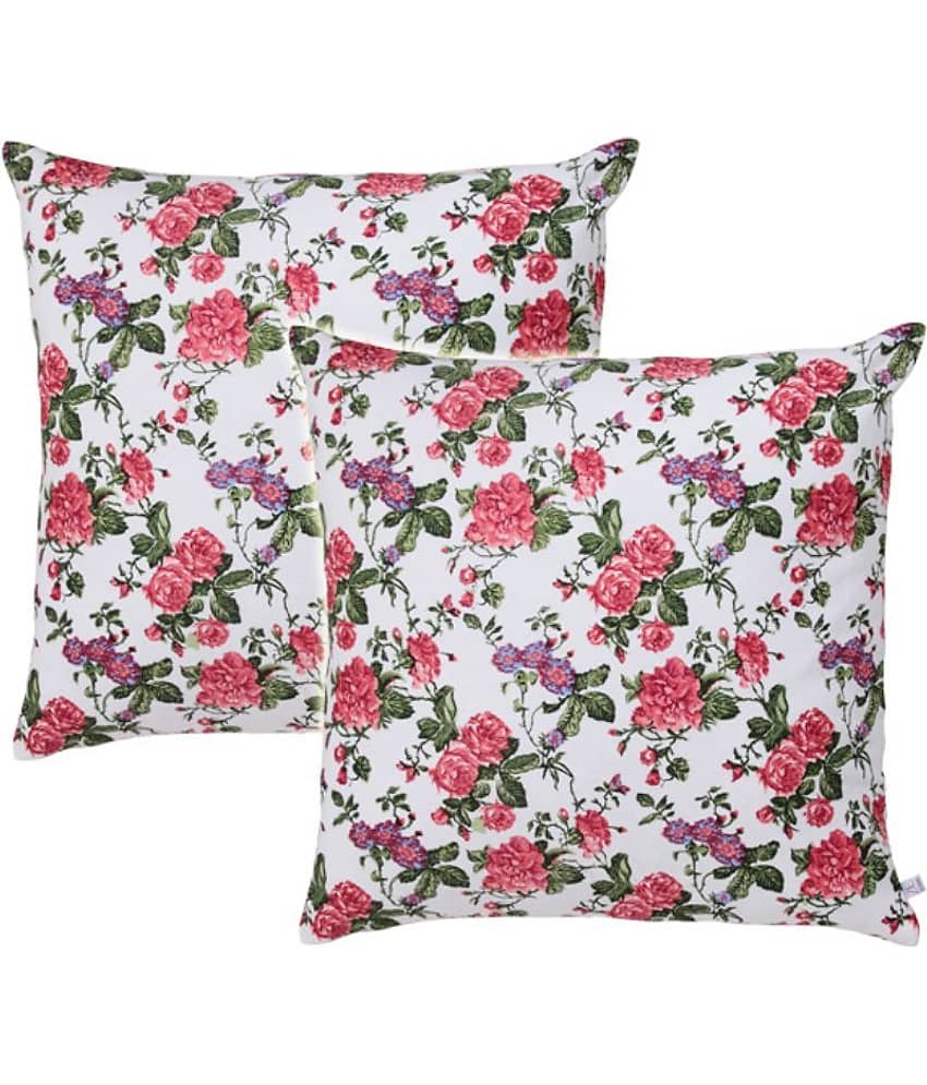 Zubix Multicolour Printed Cotton Cushion Cover - Set of 2