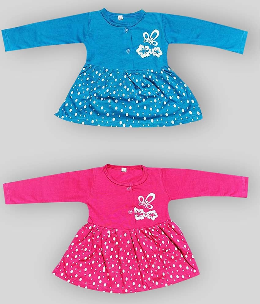 Babeezworld Pack of 2 Baby Girls Cotton Tops ( Multi )