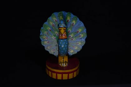 Wooden Peacock Statue