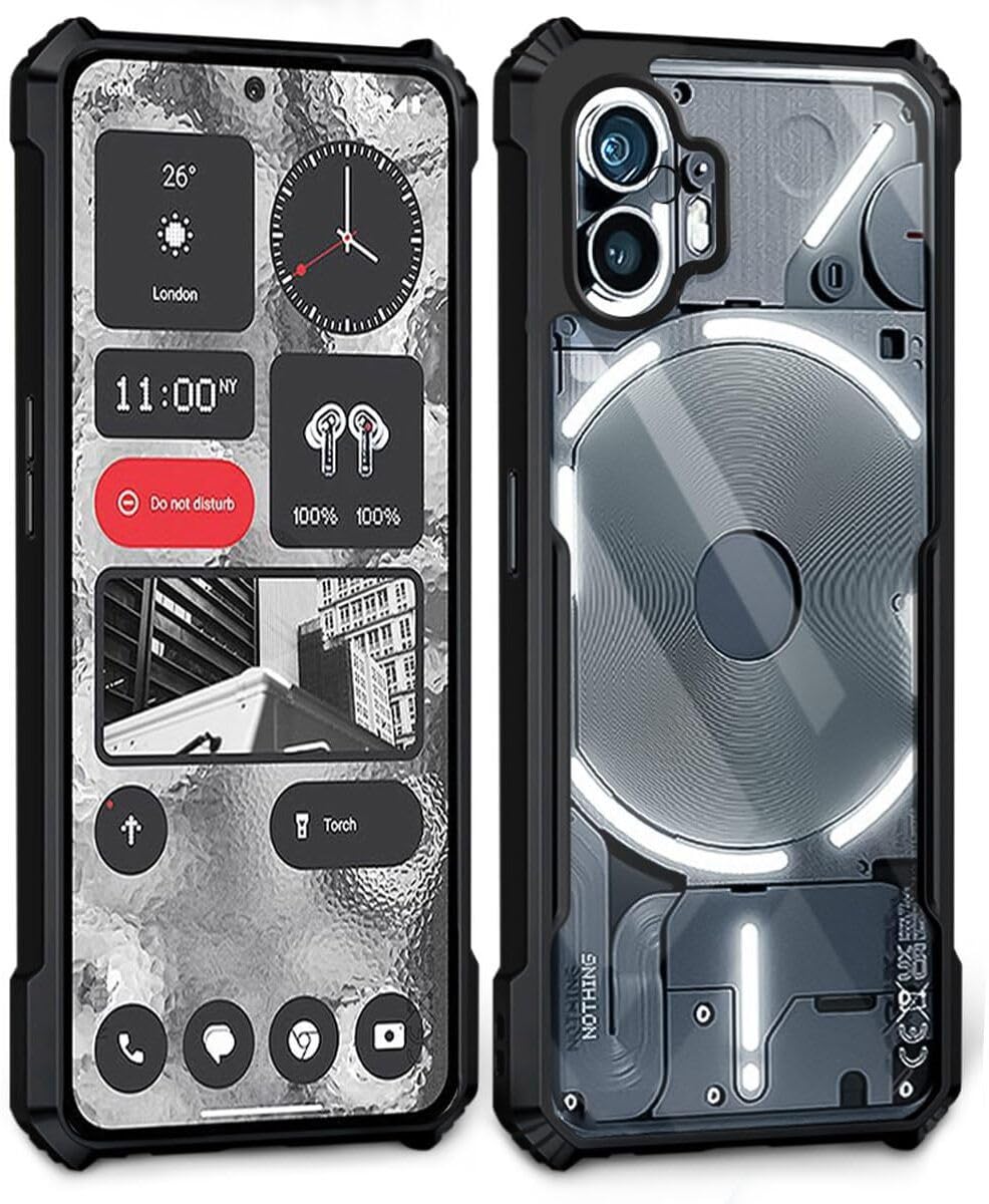 PLUGTECH Slim Shockproof Case | Matte Black Soft | Drop Protection | Precise Cutouts | Premium Mobile Cover for Nothing Phone 2