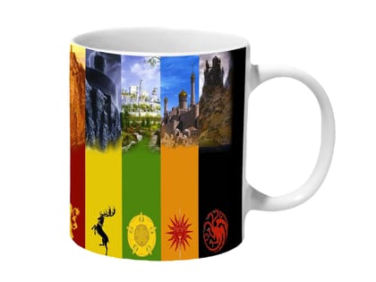 Multicolor Game Of Thrones Clans And Their Castles Ceramic Mug