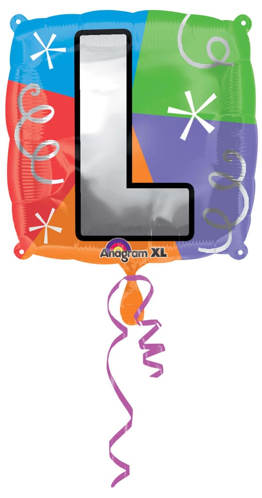 Letter L Quad Shaped Balloon - Helium Quality - 18 inches - 1PC - Party and Festive Needs | Buy online on ZillyBuy