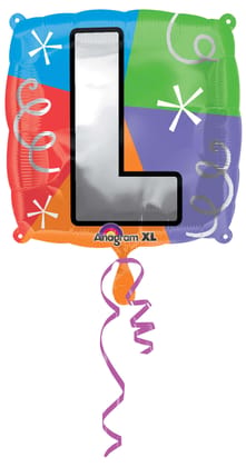 Letter L Quad Shaped Balloon - Helium Quality - 18 inches - 1PC