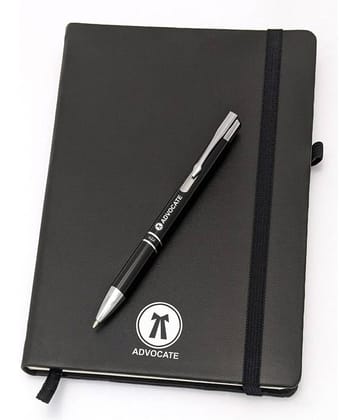 UJJi 2in1 Advocate Gifts in Click Metal Pen with Notebook Set