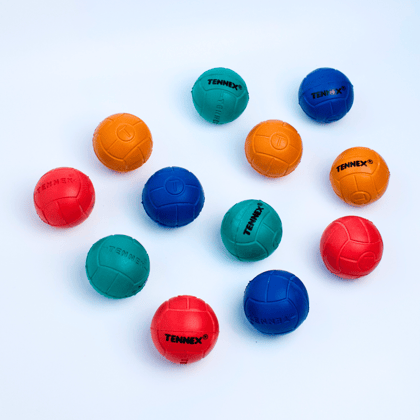 Cricket Rubber Ball (Pack of 12) - T Ball-Football Design / Assorted