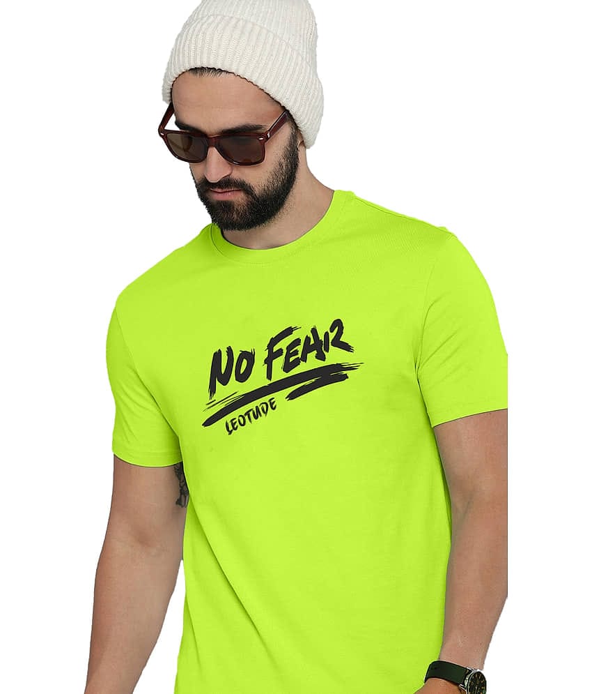 Leotude Pack of 1 Polyester Regular Fit Men's T-Shirt ( Green )