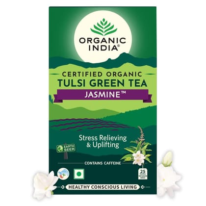 Organic India Tulsi Green Tea, Jasmine, 25 Tea Bags