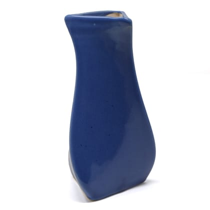 Twisted Ceramic Vase Stand 5.5 inches-Blue