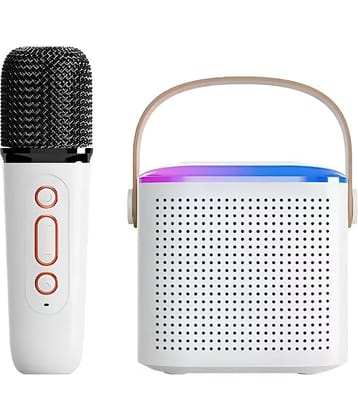 VEhop Karaoke BT Speaker 10 W Bluetooth Speaker Bluetooth V 5.3 with USB,SD card Slot,Aux,3D Bass Playback Time 10 hrs Assorted