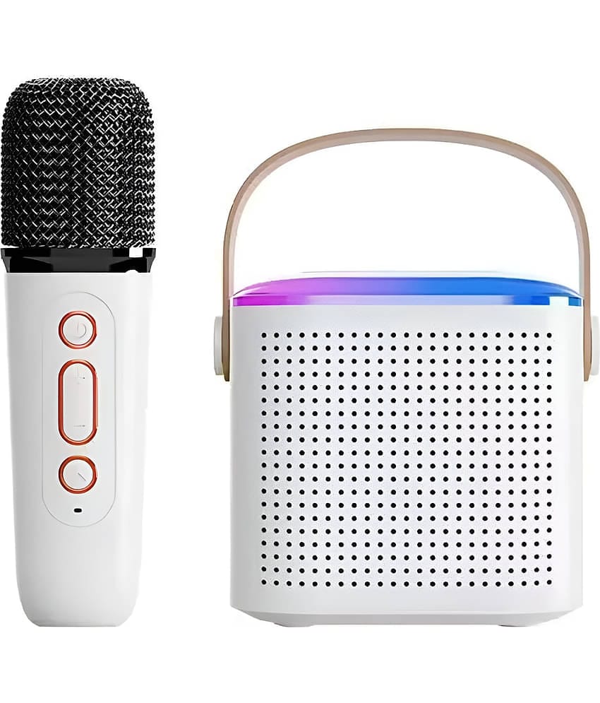 VEhop Karaoke BT Speaker 10 W Bluetooth Speaker Bluetooth V 5.3 with USB,SD card Slot,Aux,3D Bass Playback Time 10 hrs Assorted