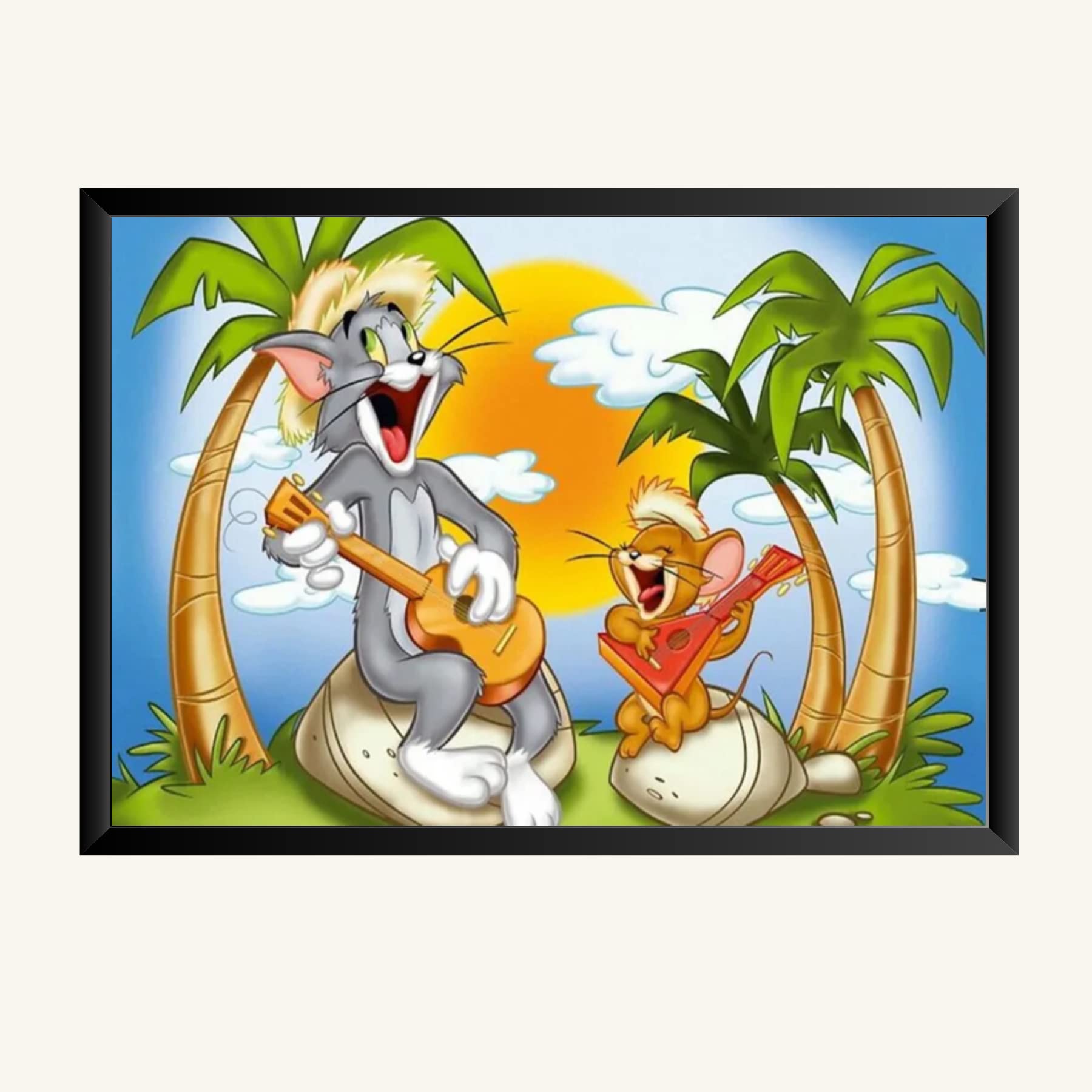 NOKKES Tom And Jerry Photo Frame Wall Poster 8X12 In Printed Poster Photo Paper 300Gsm Photo Frame For Wall Decoration _15