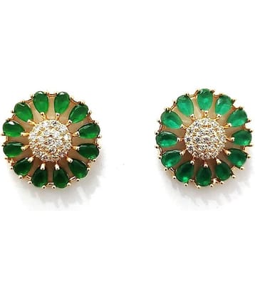Jewels Corner - Green Stud Earrings ( Pack of 1 )