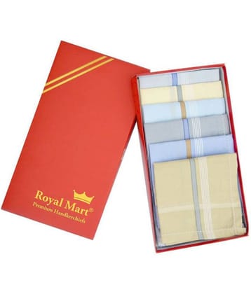 Royal Mart 12 Pieces Dark Colour 15 Inch Complete Face Cover Handkerchief Men's Cotton Striped | Comfortable and Convenient for Long Hours | Multi Colour| ["Multicolor"] Handkerchief (Pack of 12)