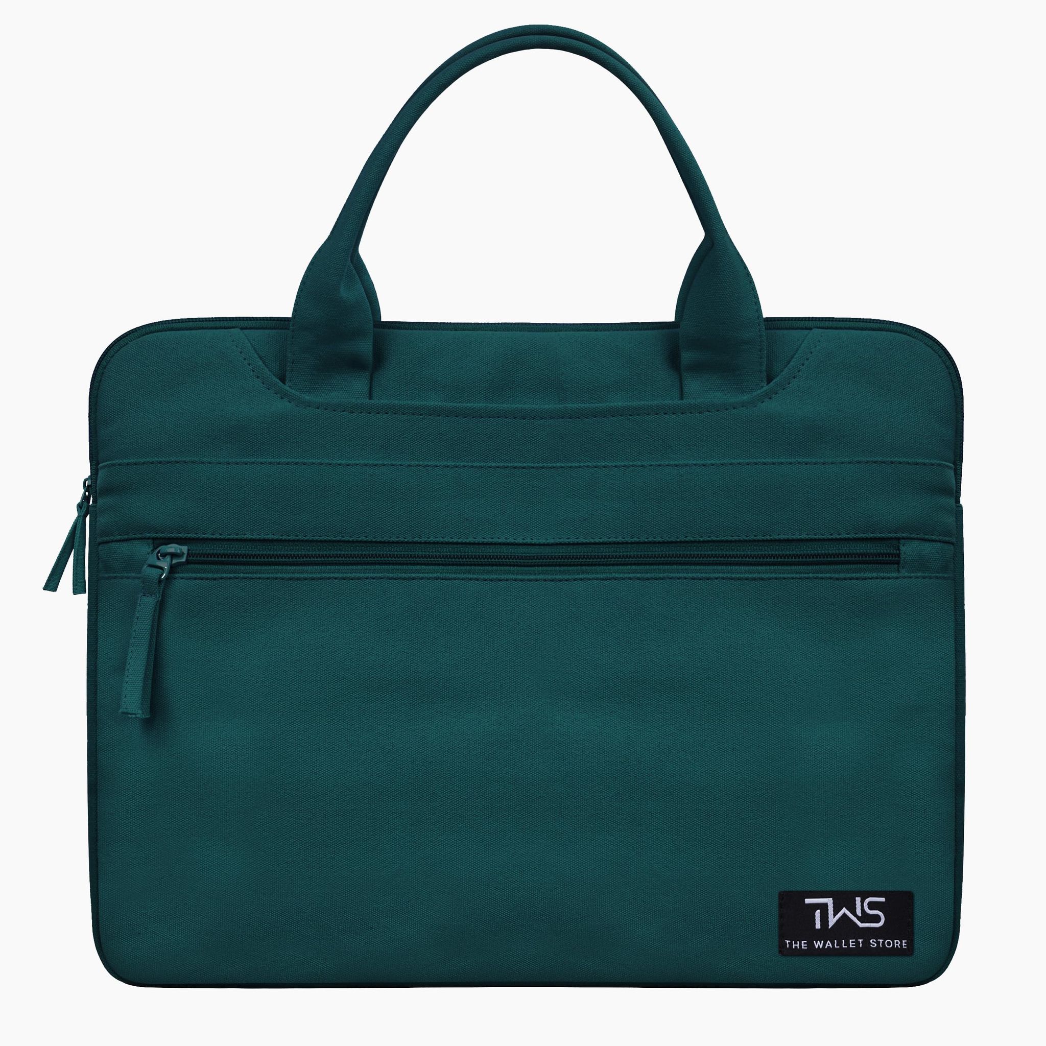 The Wallet Store EcoCarry Canvas Laptop Bag -Teal - 15 Inch