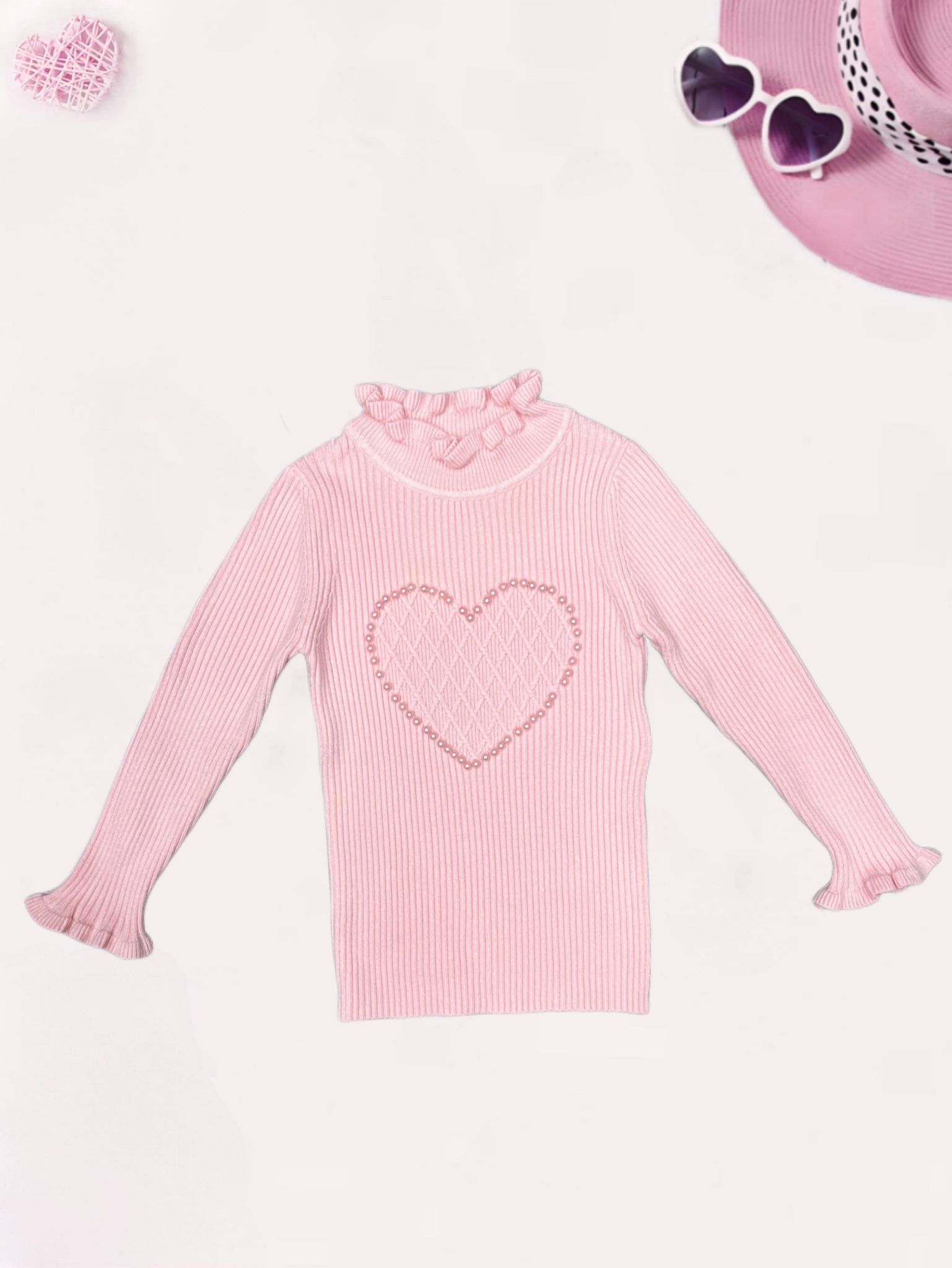 Girl’s Imported High Neck Top [GT-443] (4-9Years)-4-5Y (Size - 24) / Imported Knit