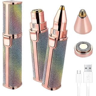 Eyebrow Trimmer  Facial Hair Remover Razor for Women - Professional Personal Hair Removal (facial epilator) (Portable eyebrow epilator), Multicolor