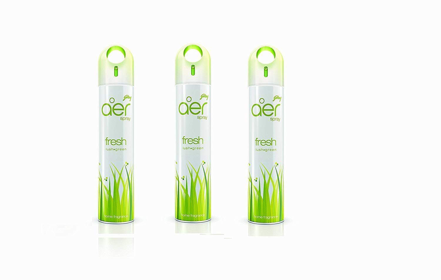 Godrej aer Home Air Freshener Spray - 270 ml (Fresh Lush Green) * 3 PCS