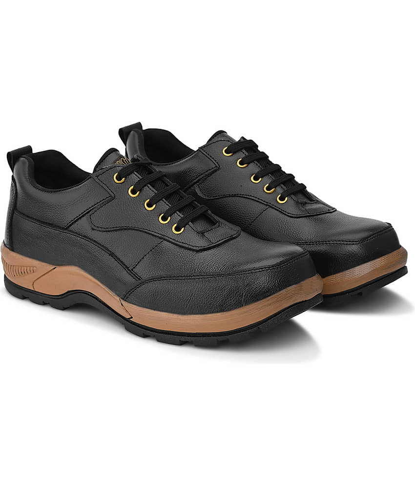 Enrich Field Mid Ankle Black Safety Shoes