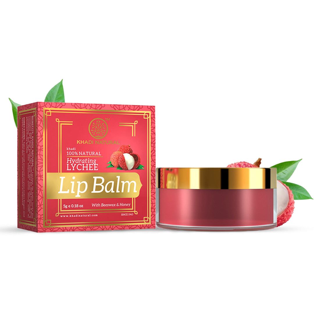 Khadi Natural Lychee Lip Balm - 5gm