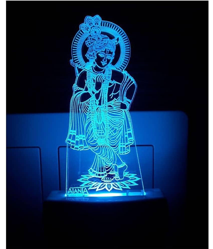SUPER AJANTA Multicolor Night Lamp ( Pack of 1 )