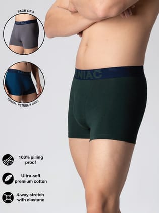 Cotton Trunks Pack of 3-S