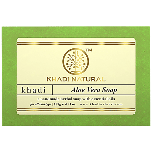Khadi Natural Aloe Vera Handmade Herbal Soap, For All Skin Types, 125 g