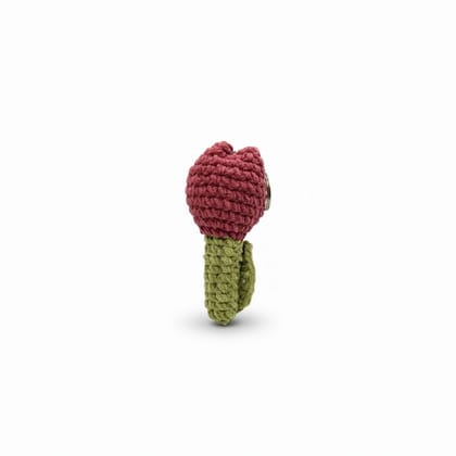 CROCHETED TULIP KEYCHAIN (RED)