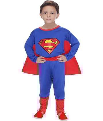 s muktar garments - Blue Polyester Boys Superhero Character Costume ( Pack of 1 )