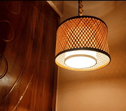 Bamboo LampShades 2 Layers Cylinder 12 Inch